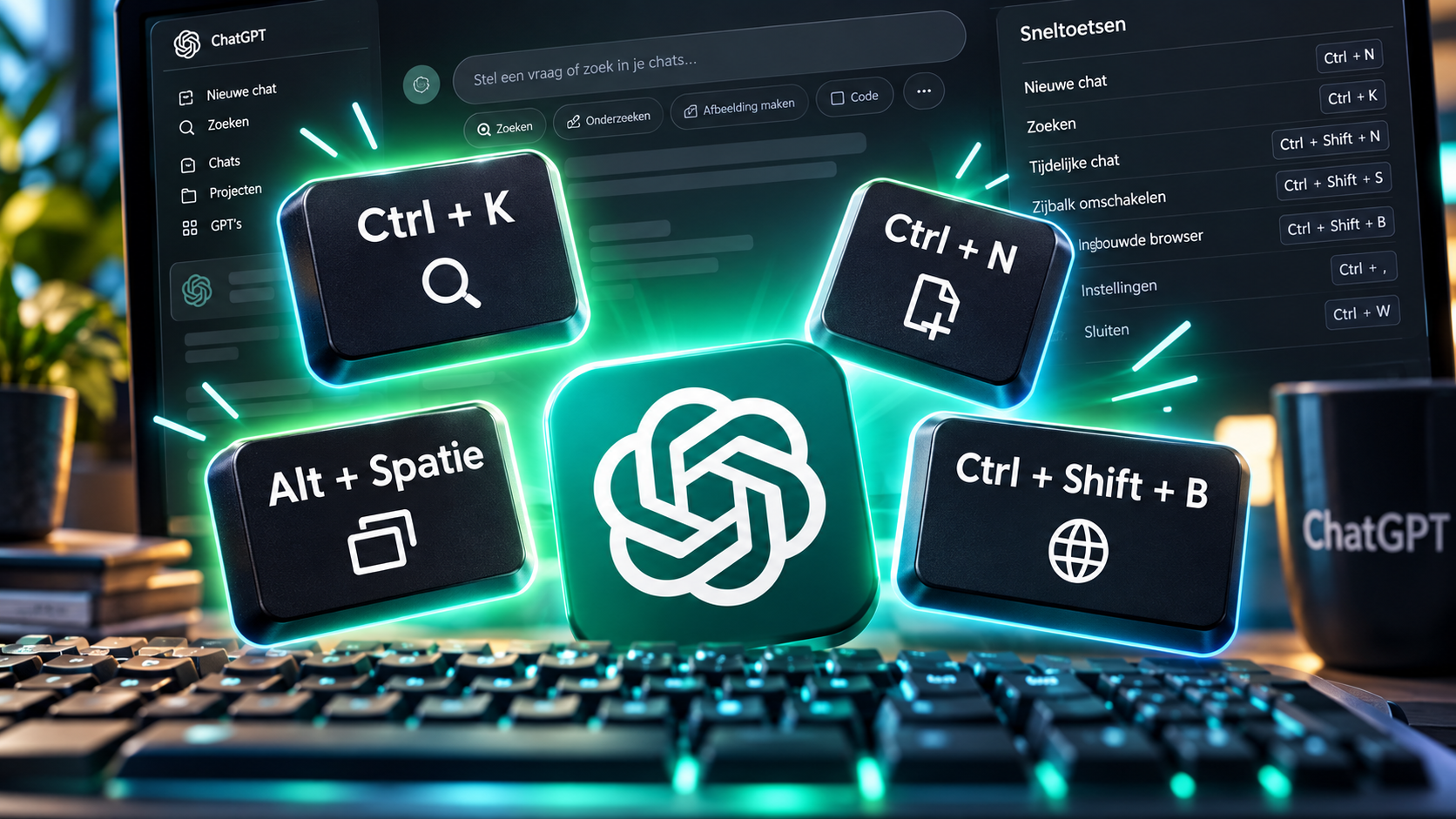 ChatGPT sneltoetsen: deze shortcuts maken je productiever