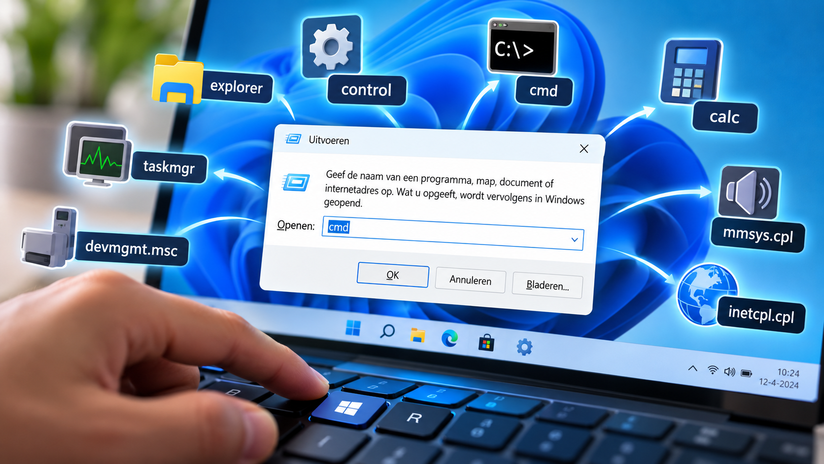 Alle Windows-uitvoeropdrachten op een rij: open snel instellingen en programma’s